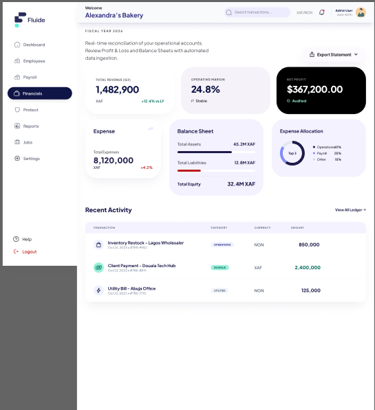 Fluide Business Financials